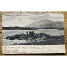 TIERRA DEL FUEGO ANTIGUA TARJETA POSTAL CANAL SMITH